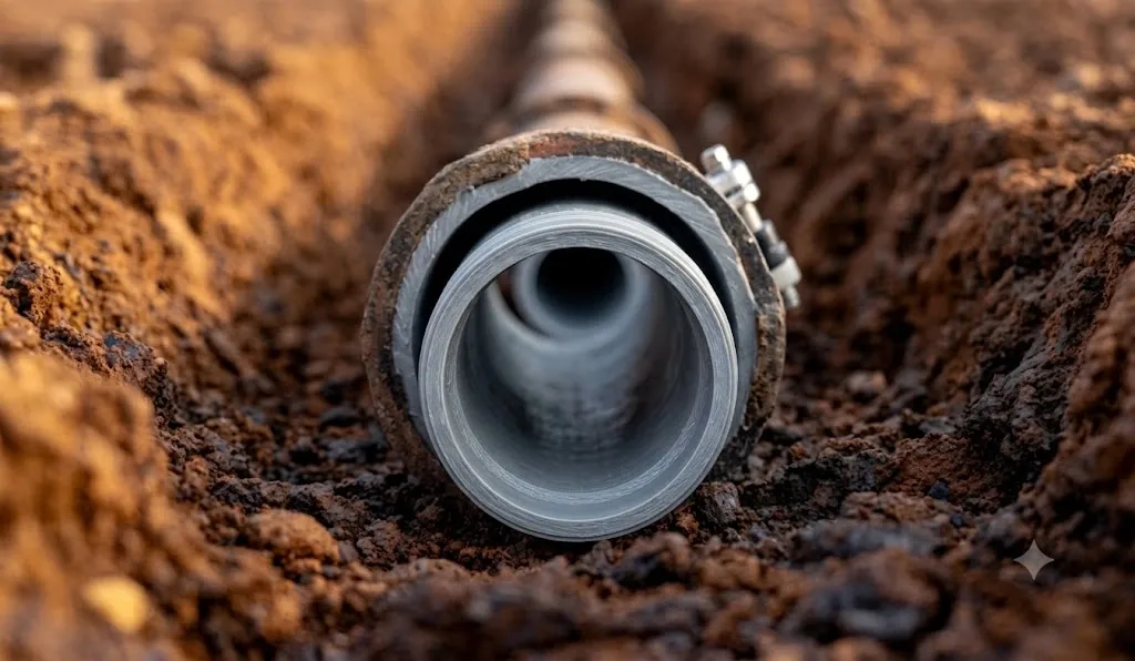 camera inspection of a residential sewer line