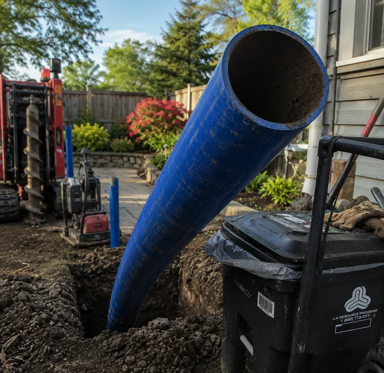 newly lined sewer pipe after trenchless repair