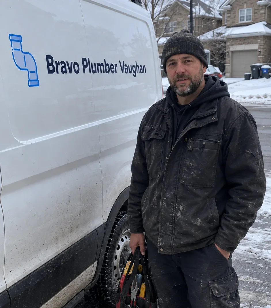 Bravo Plumber Vaughan van ready for a frozen pipe call